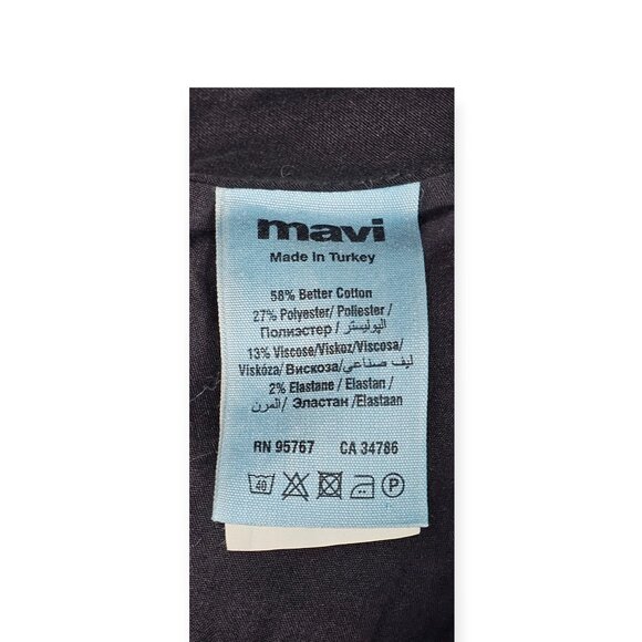 Mavi Jeans "Alexa" Mid-Rise Skinny Jeans - Black Stretch Denim - Picture 8 of 12